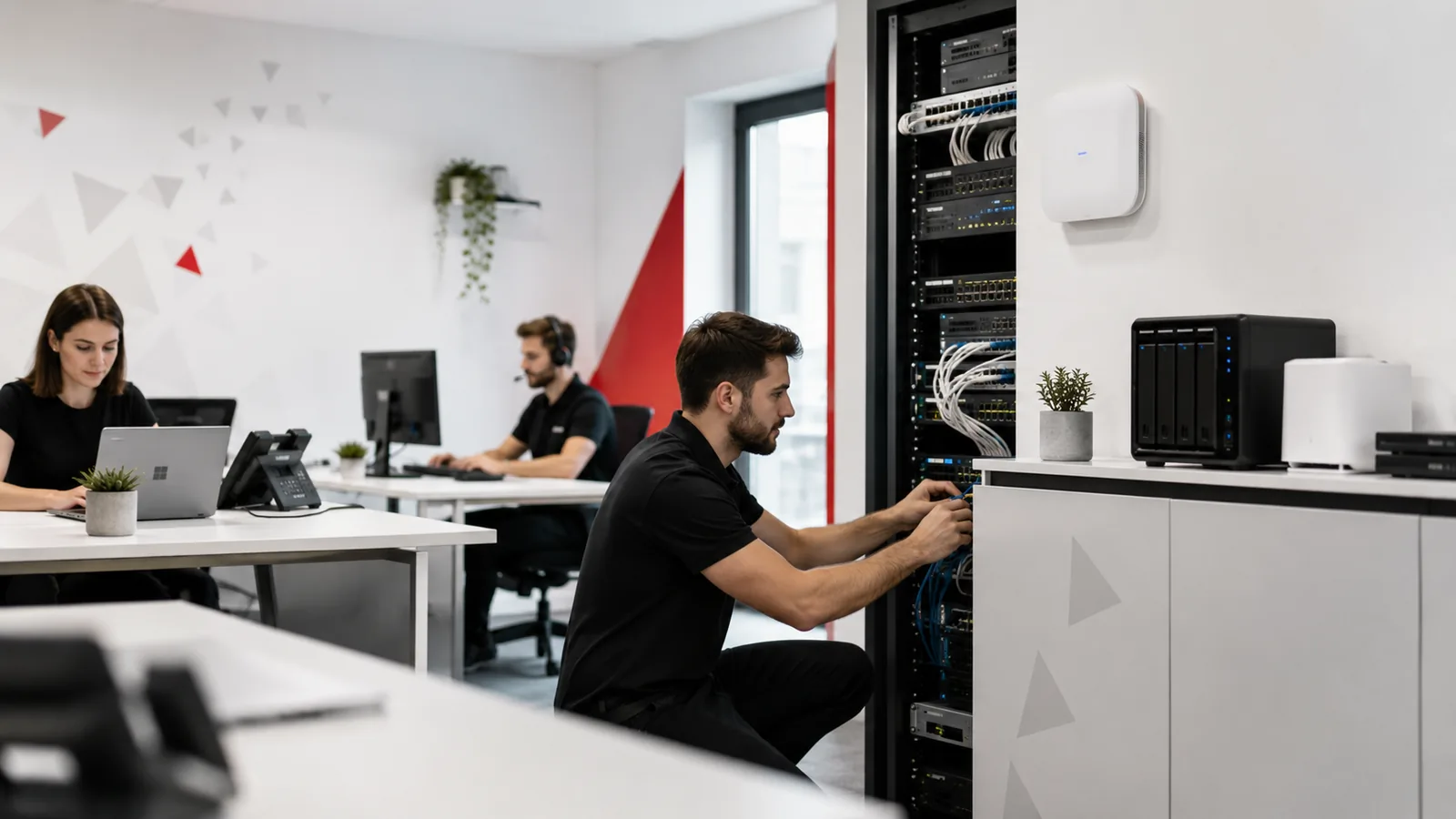Easy IT inženjer radi na serverskoj i mrežnoj infrastrukturi
